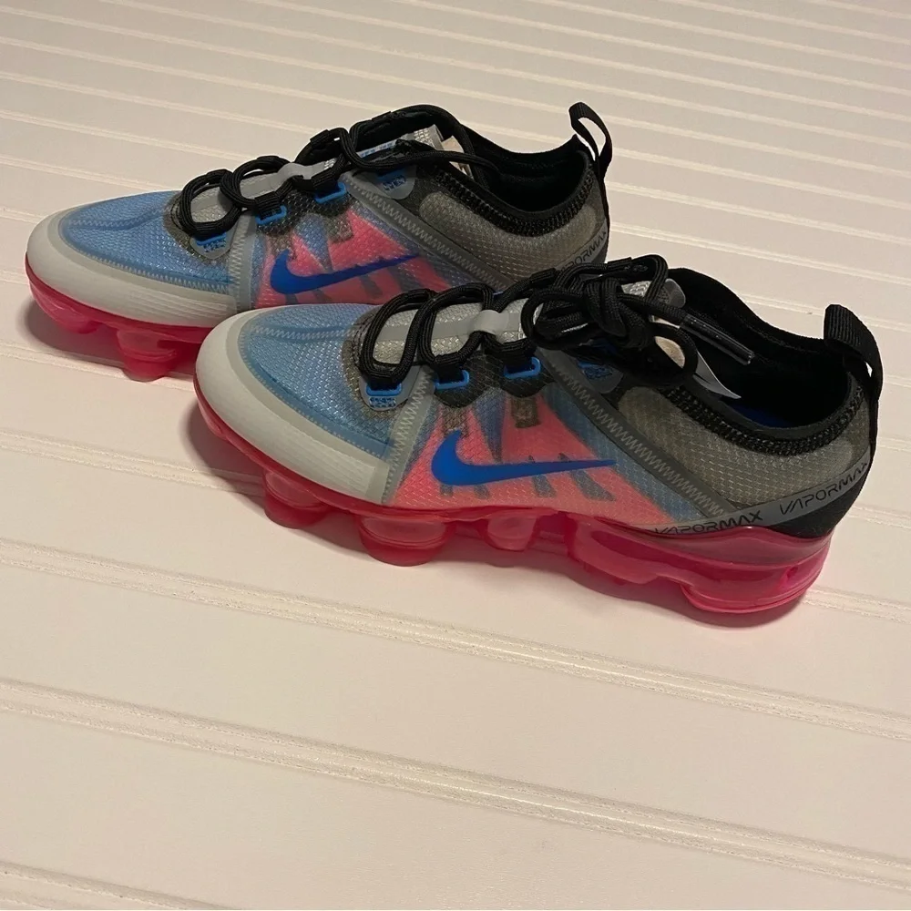 Nike Air VaporMax 2019 GS Photo Blue Pink Blast Size 4.5Y Women 6 AJ2616-008 NWT